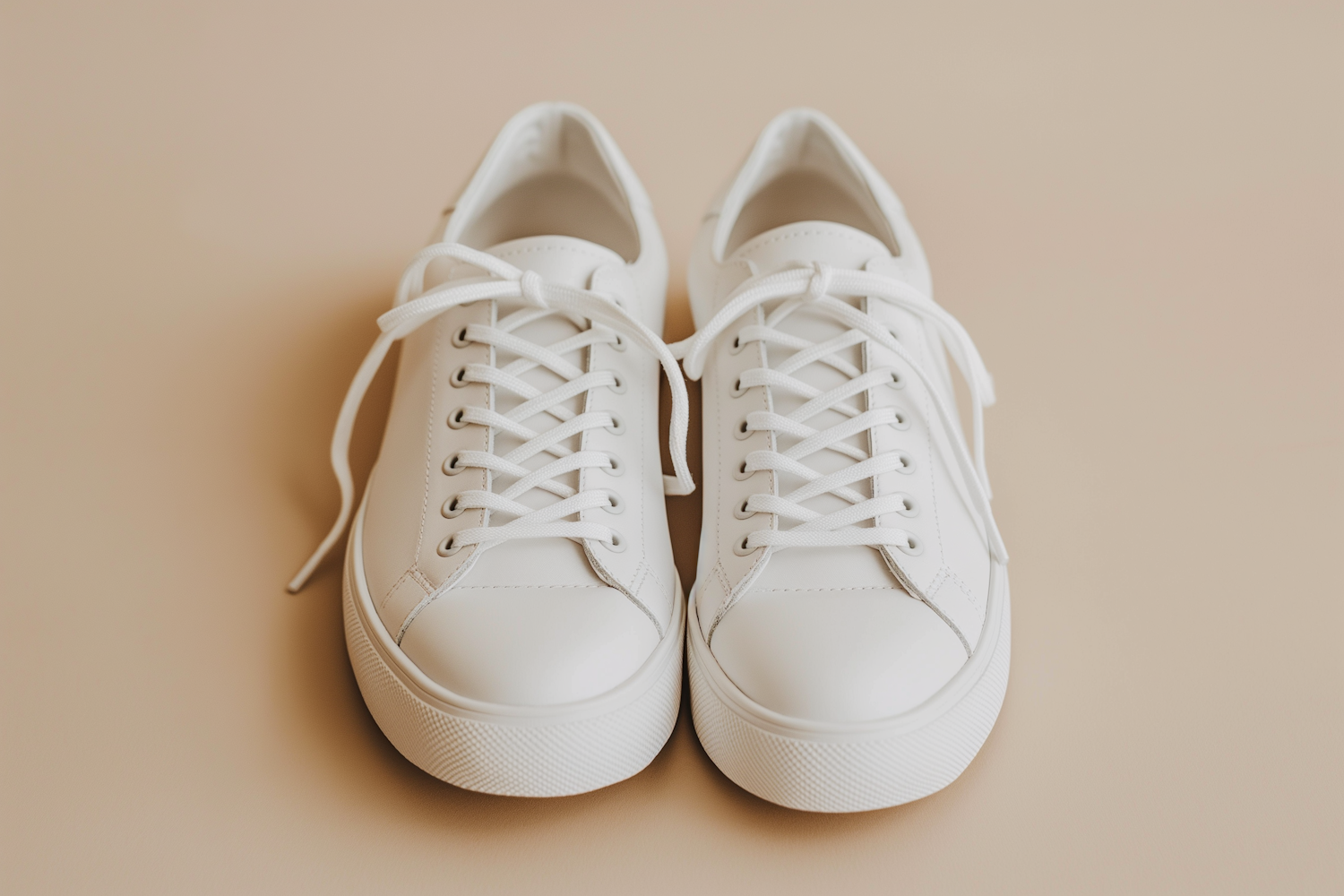 White sneakers on a clean studio backdrop